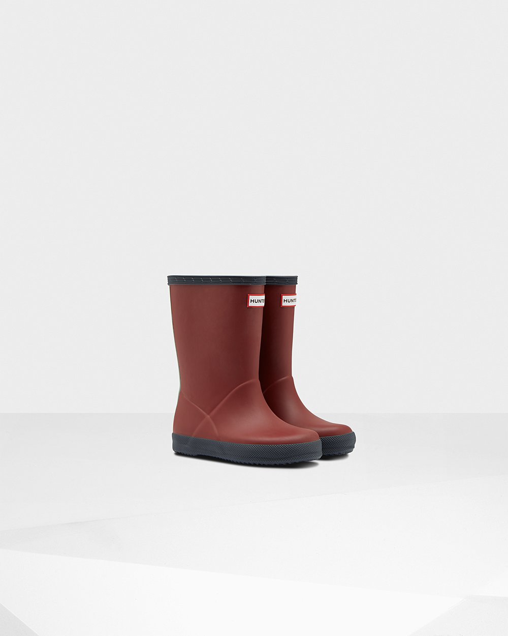 Botas de Lluvia Hunter Niños - Original First Classic - Grises Rojos/Grises - IERBJCG-87